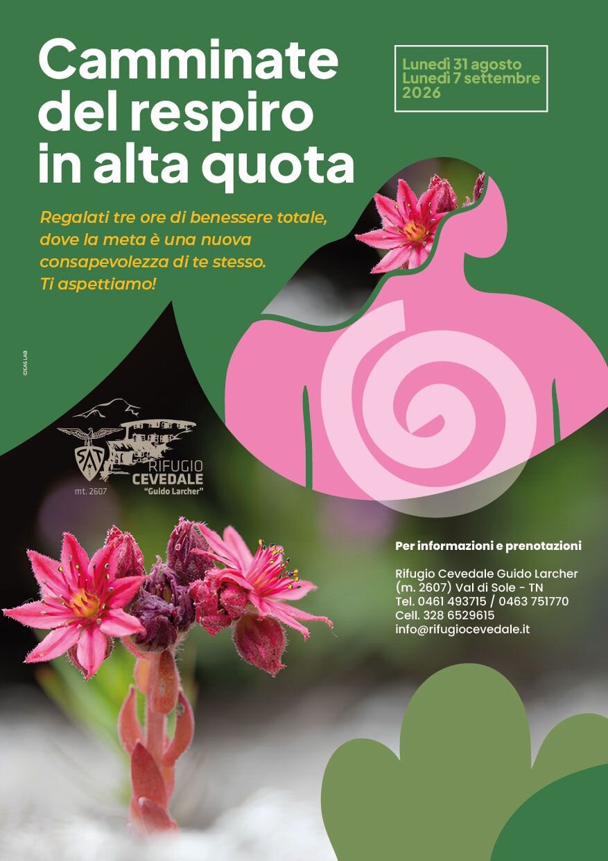 Camminate del respiro in alta quota 31 Agosto e 7 Settembre 2026